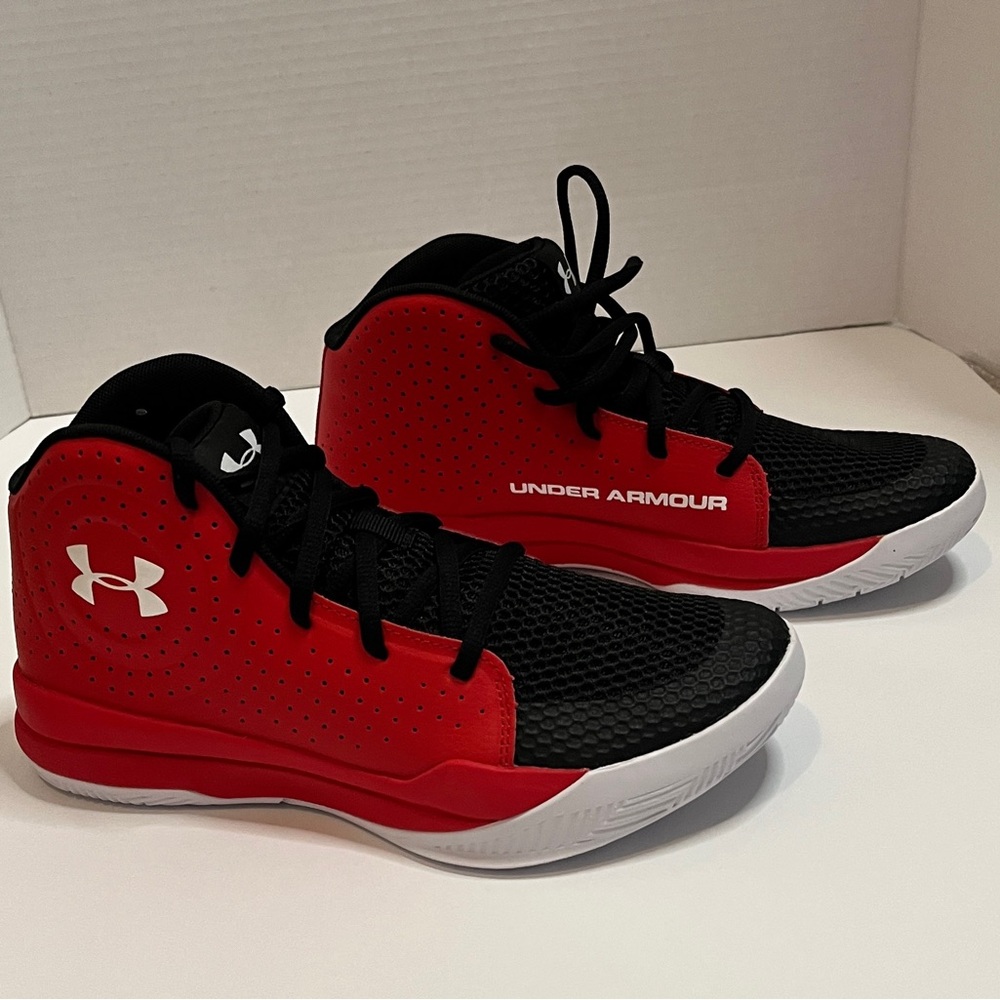Under Armour Black and Red Athletic Shoes